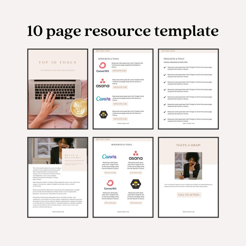 Canva Resource Guide Template for Coaches, Small Business Owners ...