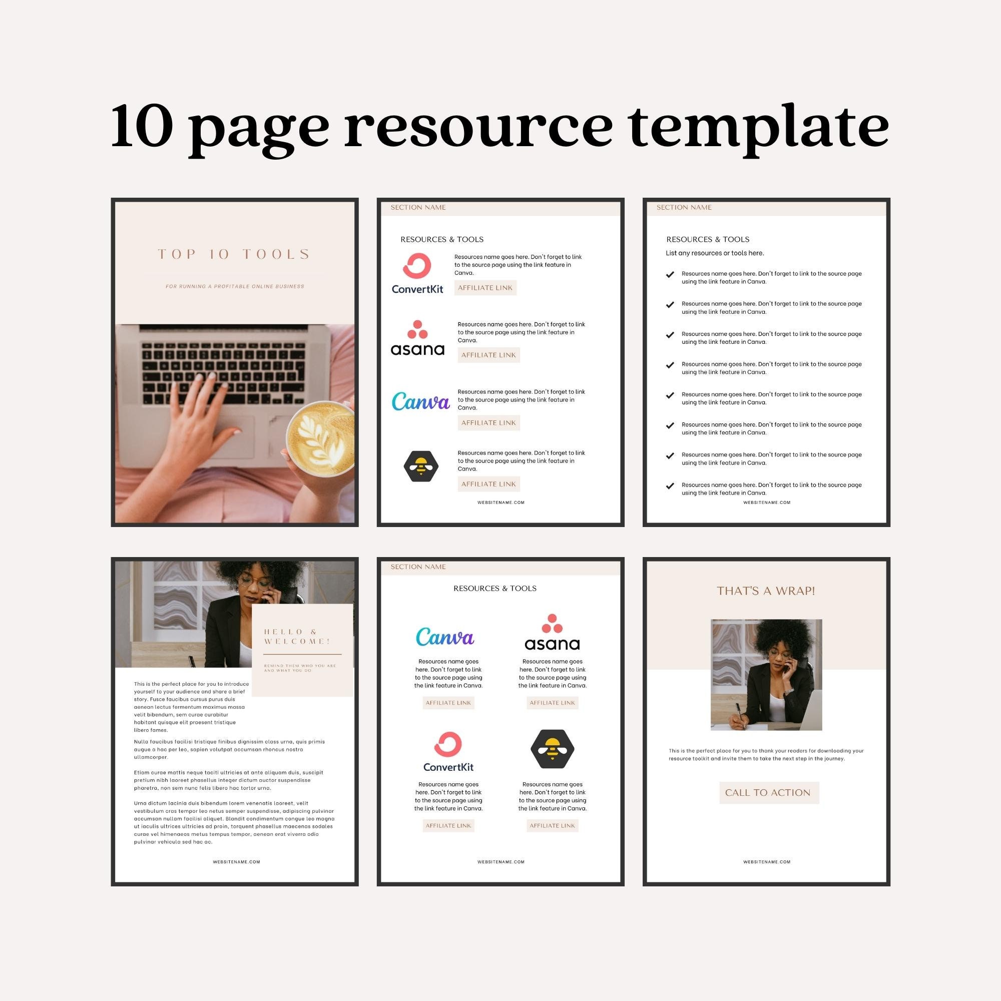 Canva Resource Guide Template for Coaches, Small Business Owners Canva Resource Guide Template for Coaches, Small Business Owners