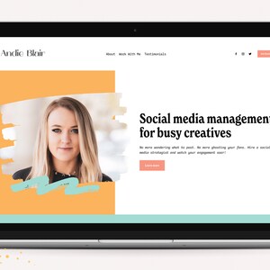Eine Seite Squarespace Template für New Business | Squarespace 7.1 Vorlage | Squarespace Small Business Website Template