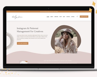 Squarespace Template for service providers, virtual assistants, freelancers, photographers, | Squarespace template kit | Squarespace 7.1 kit