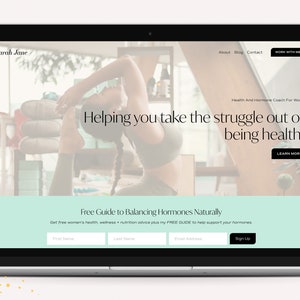 Squarespace Template for health coaches | 7.1 Squarespace template | Business Website | Health coach website design | Squarespace website