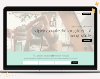 Squarespace Template for health coaches | 7.1 Squarespace template | Business Website | Health coach website design | Squarespace website