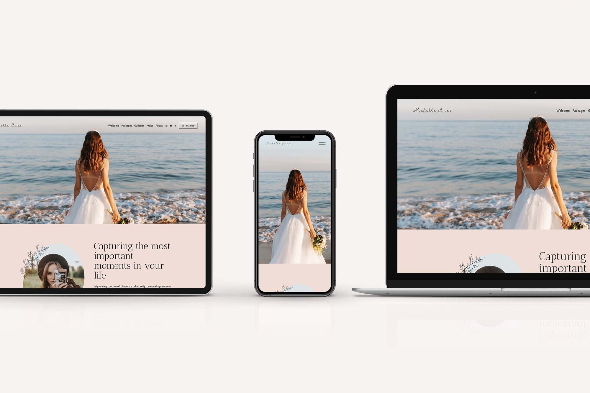 One Page Squarespace Template for Photographers and New Businesses