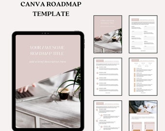 Canva Roadmap Template For Coaches, Small Business Owners, Freelancers, And Service Providers