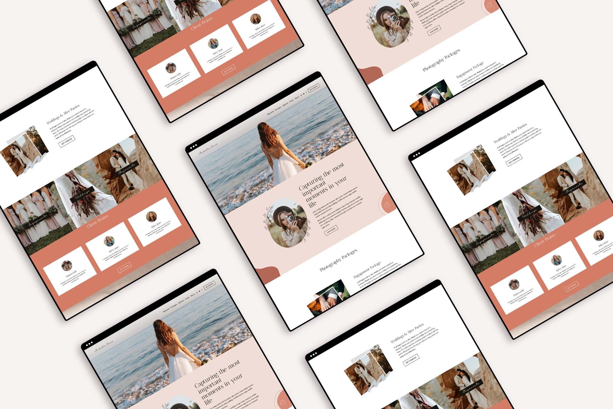 One Page Squarespace Template for Photographers and New Businesses