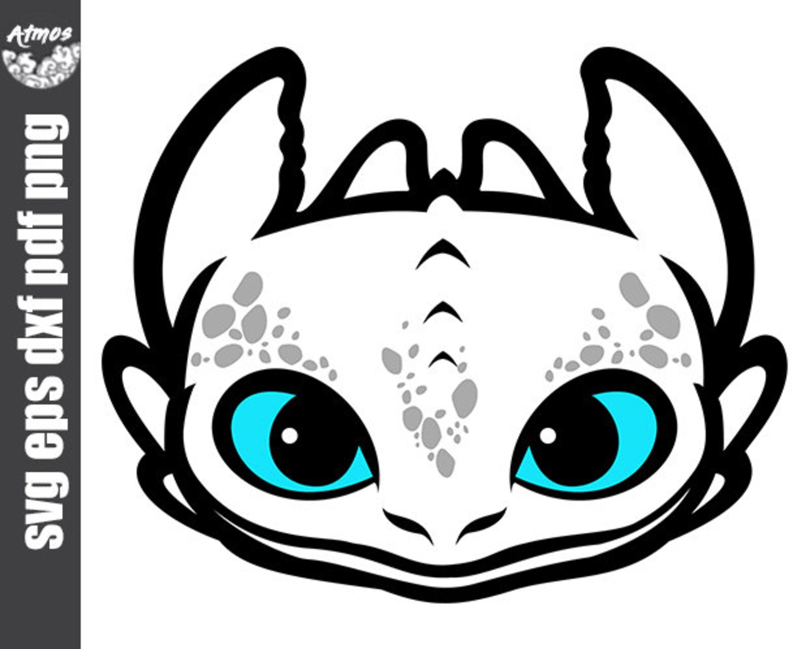 How to train your dragon svg file for cutting Light fury SVG Etsy