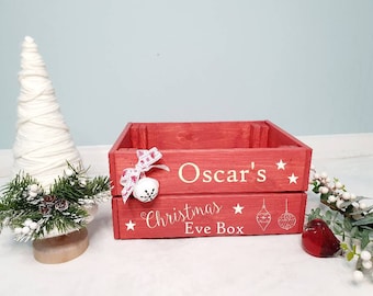 Bauble Christmas eve, Personalised Christmas Eve Box. Personalised christmas eve box family name (vinyl), personalised gift hamper