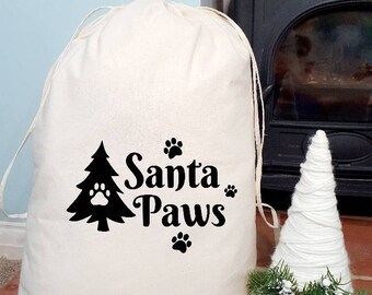 Personalised Santa Sack, Custom Christmas Sack, Name Christmas Gift Bag, Christmas Gift Bag ,Pet Christmas Gift Sack, Santa Toy Bag