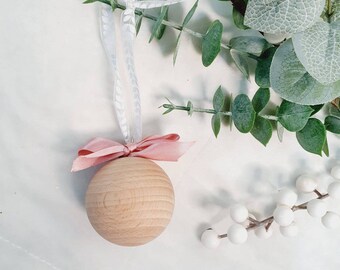 Personalised wooden bauble - Christmas - christmas tree decoration - gift - wedding - home decor