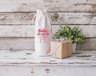 Christmas Wine Bag, prosecco bag Bottle Bag, Gift Bag, Personalised Gift Bag, Personalised Bottle Bag, Christmas Bottle Gift Christmas Wine