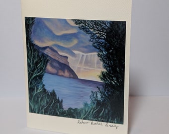 Sunrise over the Calanques greeting card - artist greeting card - blank card - any occasion card – landscape greeting card