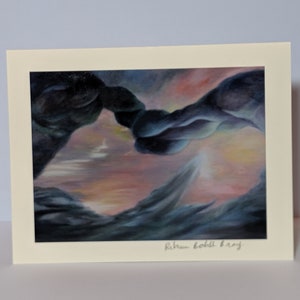 Skyscape greeting card - artist greeting card - blank card - any occasion card - abstract card