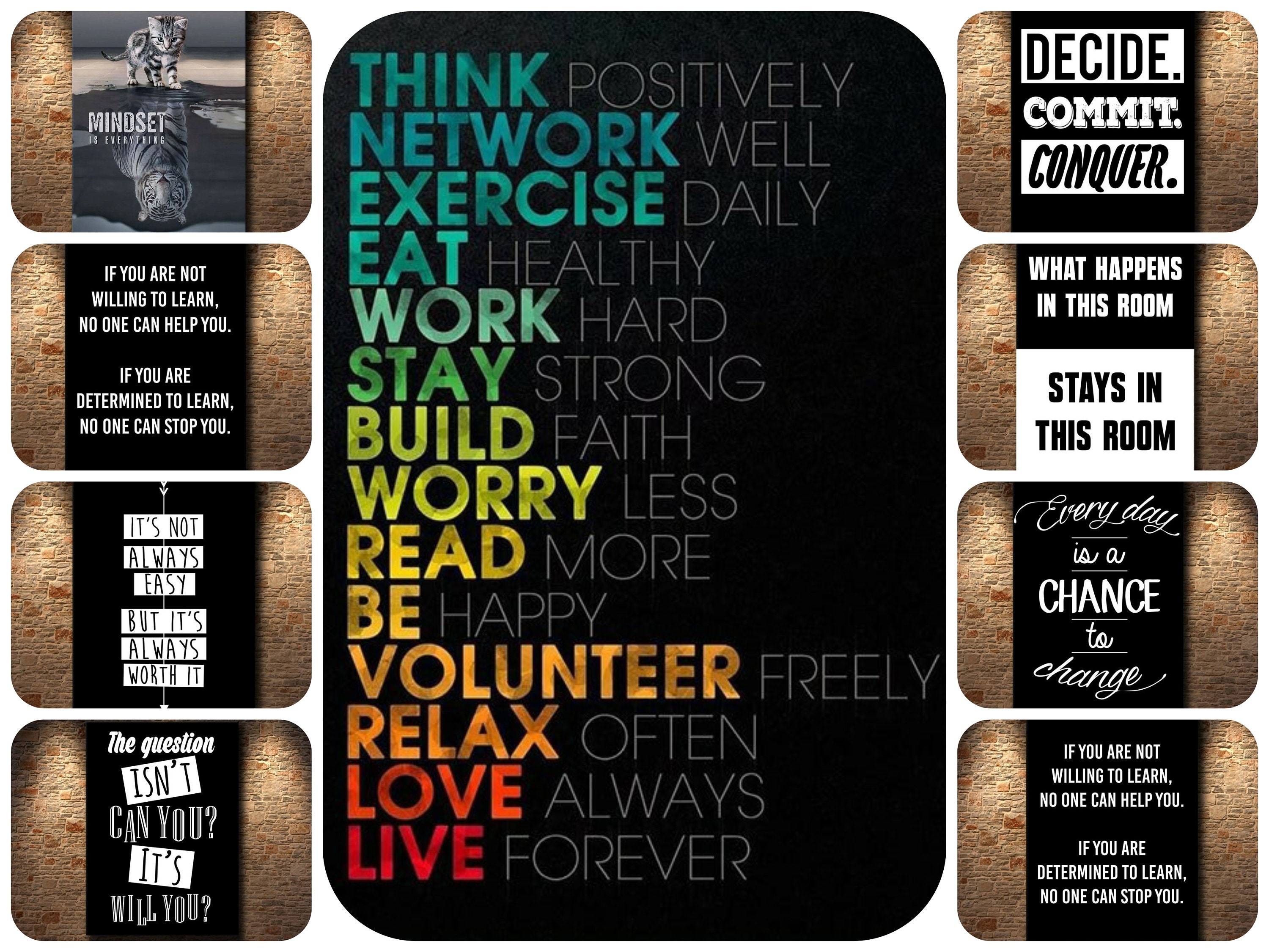 Inspirational Quotes Canvas Wall Art Famous Inspirational Etsy