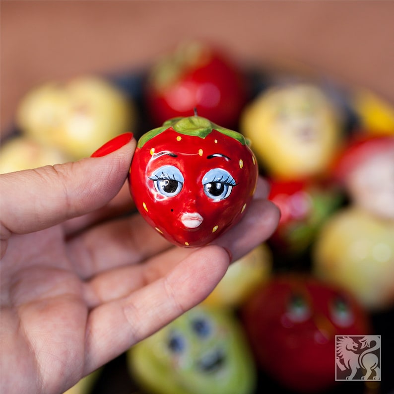 Ceramic Vegetables and Fruits Kitchen Decor Handmade Figurines