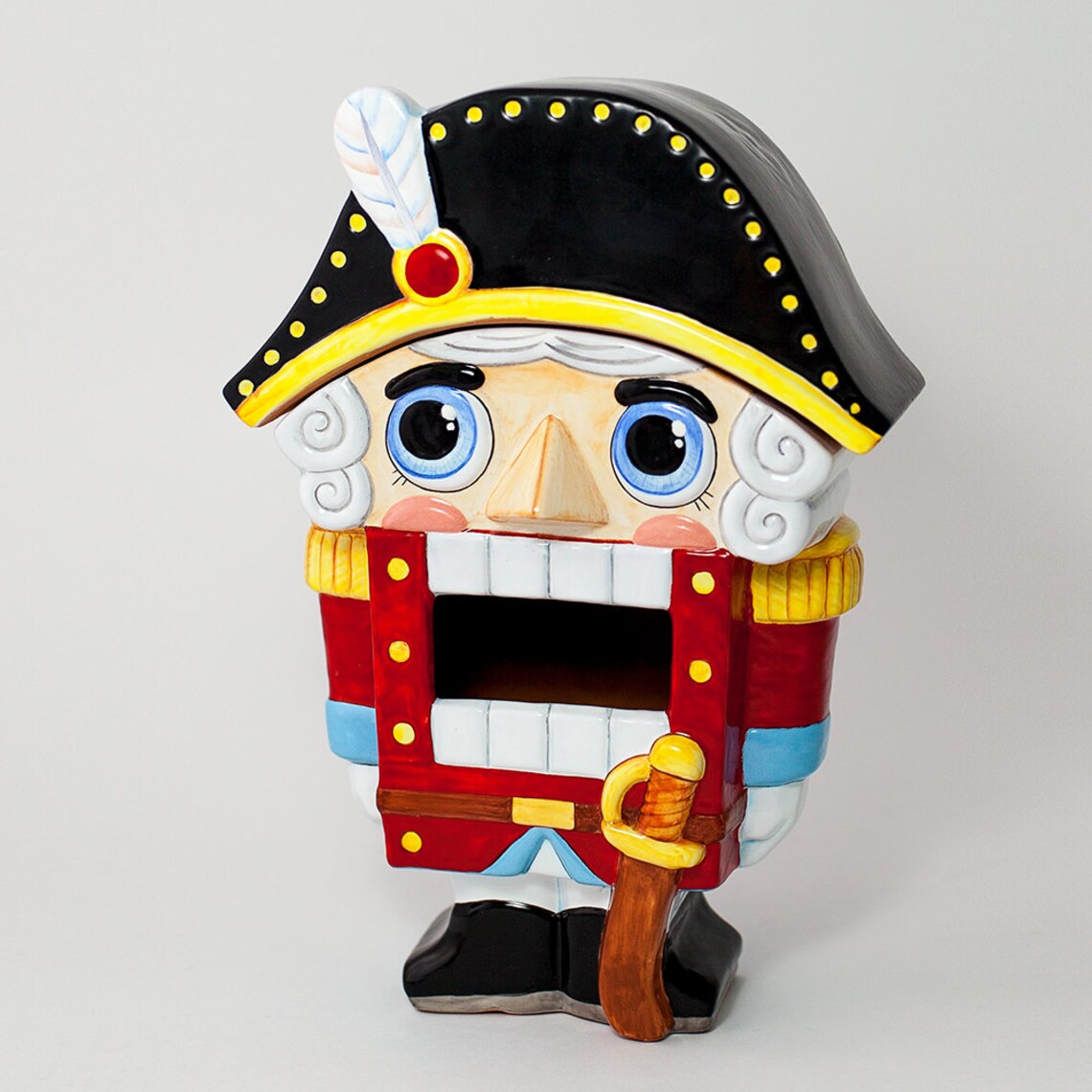 The Nutcracker Ceramic Box Christmas Ornament Handmade Etsy