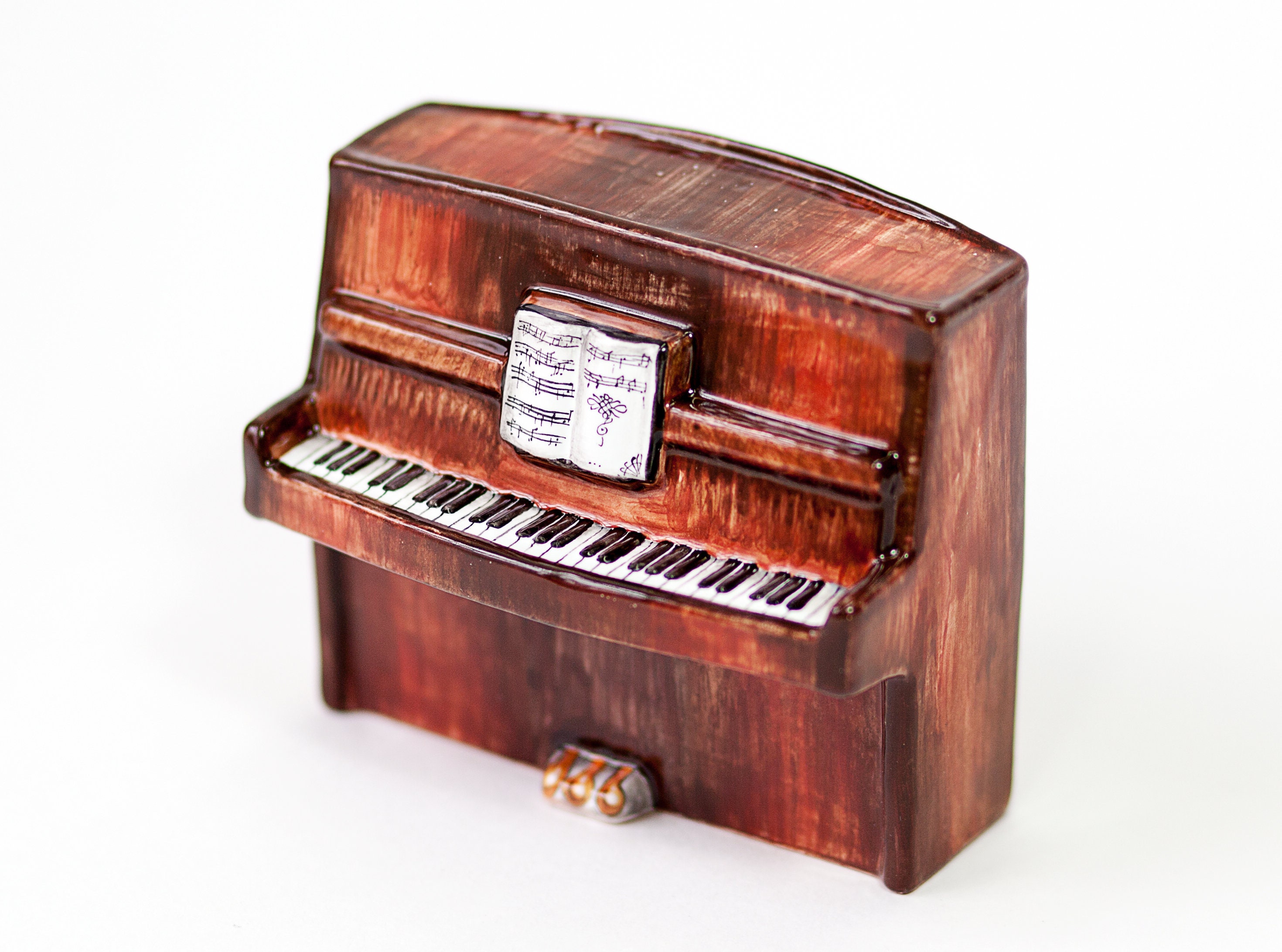 Ceramic Piano Ornament Christmas Tree Ornament Majolica Etsy