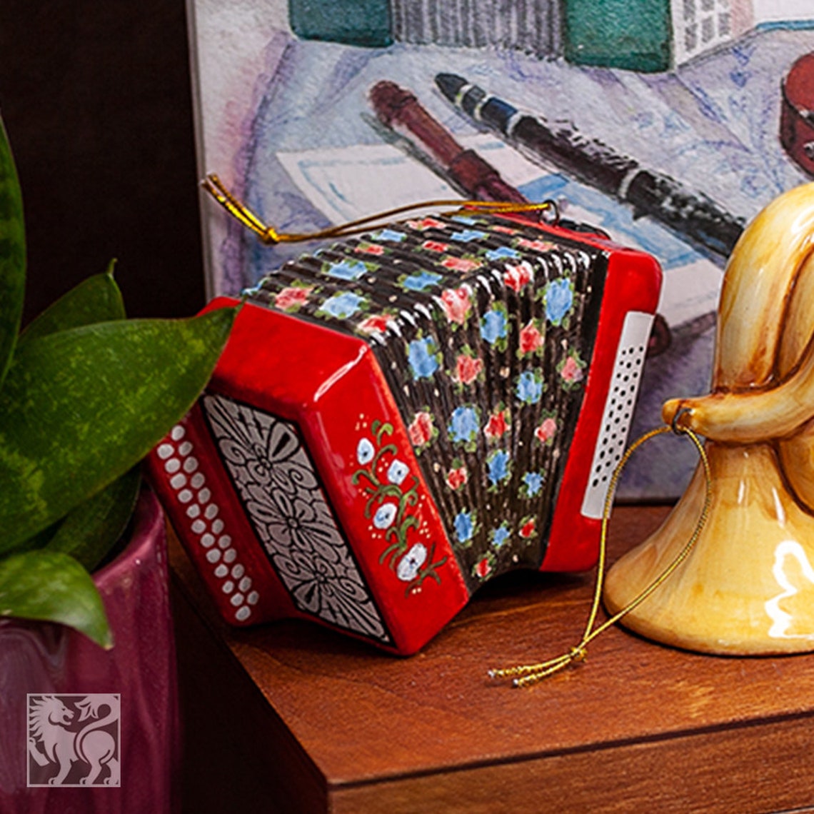 Accordion Christmas Ornament 