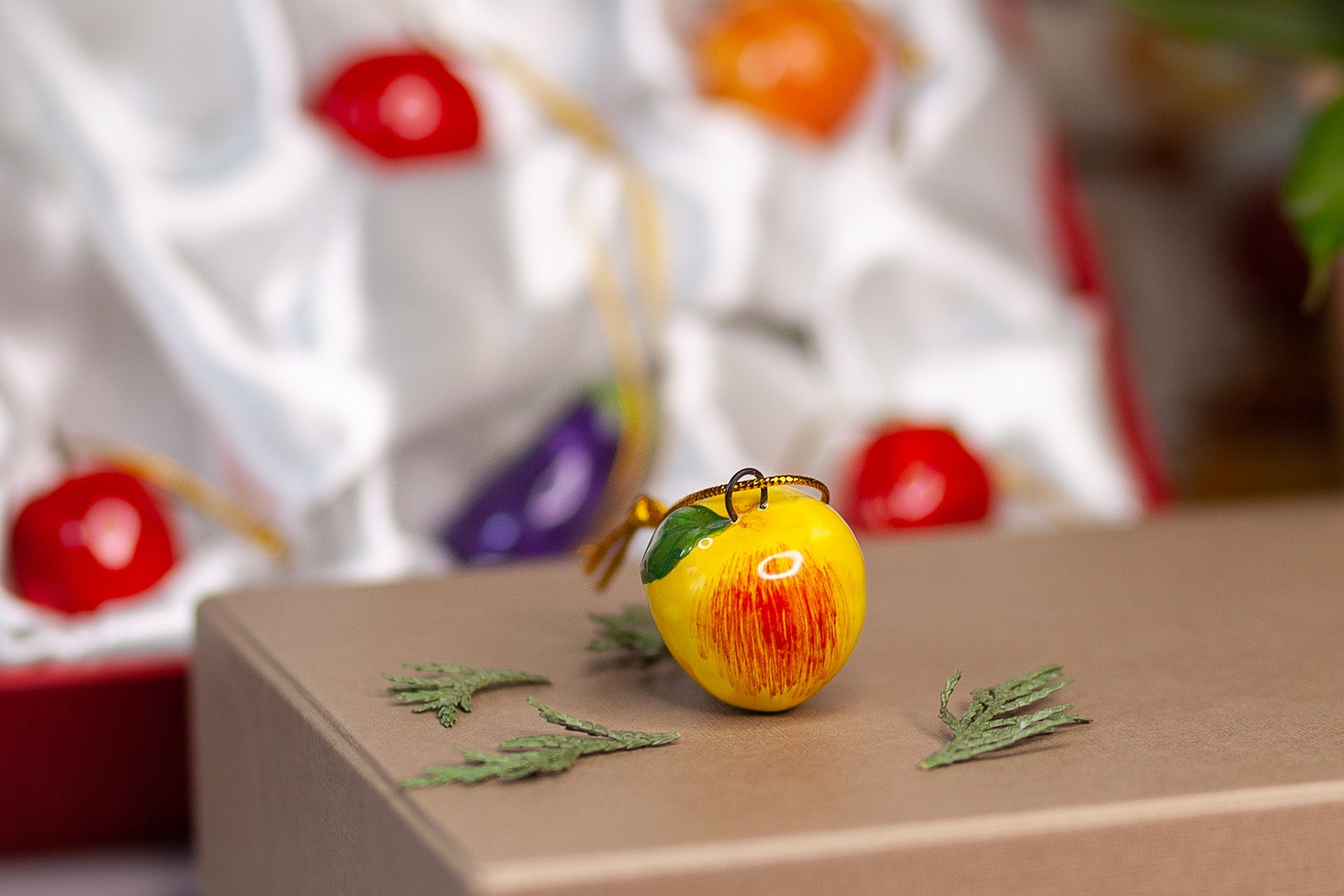 Set of Ceramic Christmas Ornaments Vegetables Figurines Etsy