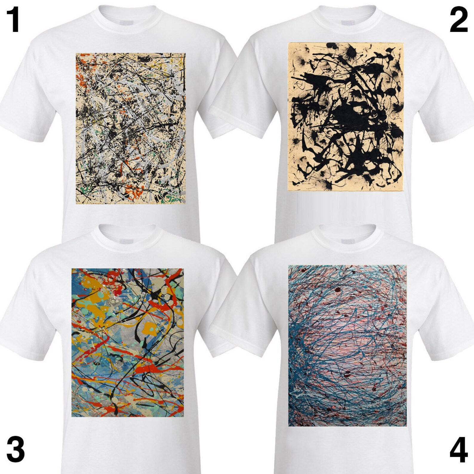 Jackson Pollock TShirt Abstract Expressionist Expressionism Etsy