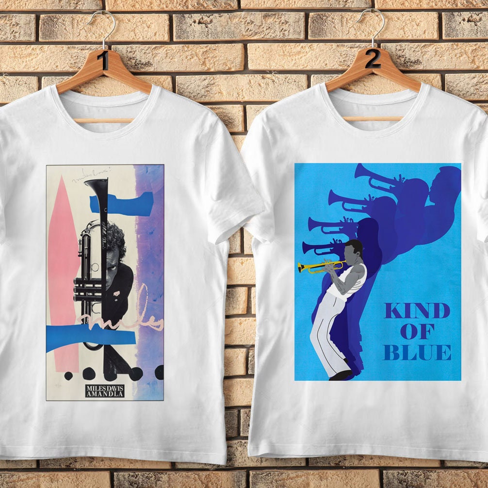 Miles Davis Tshirt. Kind of Blue. Jazz Trumpet Legend Etsy