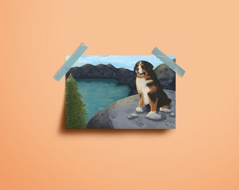 Bernese Mountain Dog - A5 Illustration Print