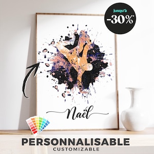 BREAKING Hip Hop Poster to CUSTOMIZE / Sport / Sportsman / Personalized Gift / Gift Idea / Wall Art / Birthday / Christmas