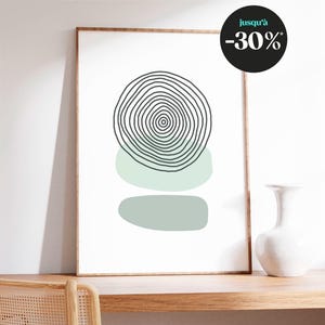 Abstract wall art poster for a unique and modern decoration, designer painting for interior