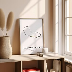 Affiche Circuit Albert Park, Illustration minimaliste du tracé du Grand Prix d’Australie image 5