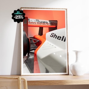 Affiche Photographie McLaren MP4 – Légendaire F1 des années Senna, Prost, Poster Vintage