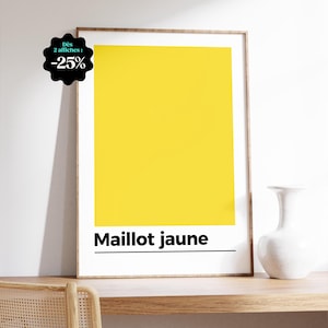 Affiche minimaliste Cyclisme – Maillot Jaune du Tour de France, décoration vélo
