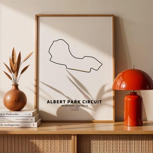 Affiche Circuit Albert Park, Illustration minimaliste du tracé du Grand Prix d’Australie image 8