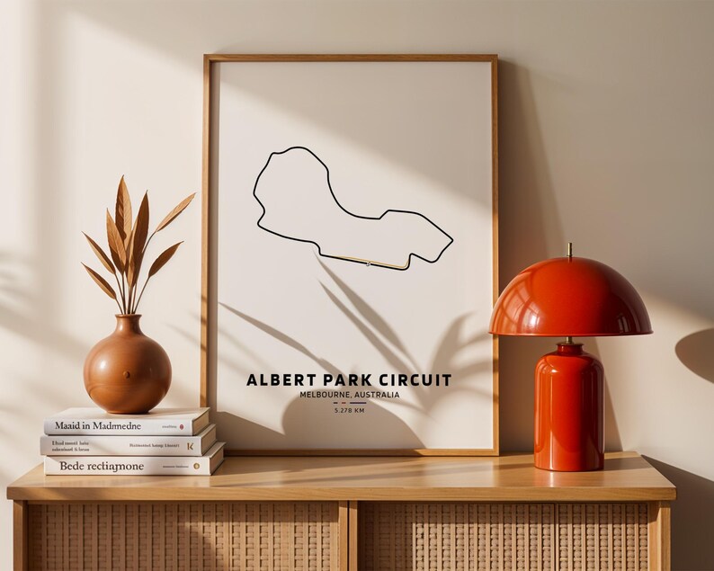 Affiche Circuit Albert Park, Illustration minimaliste du tracé du Grand Prix d’Australie image 8