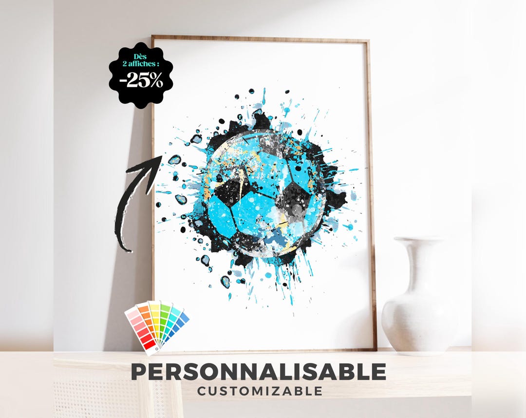 Customizable Football Poster - Original Gift Idea - Etsy
