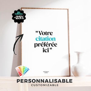 Poster con citazione personalizzata: crea la tua frase iconica, il tuo testo, la tua citazione ecc.