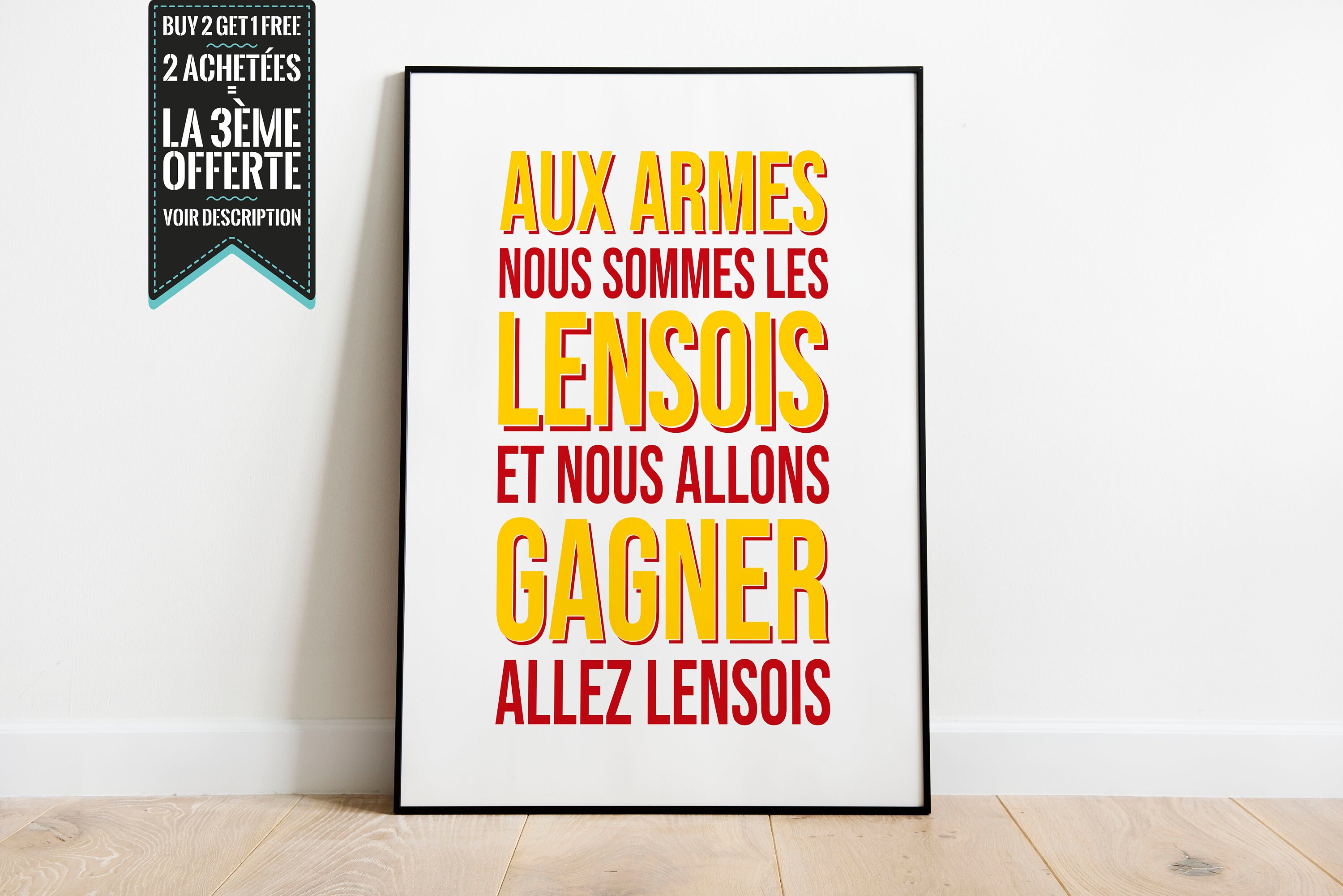 Affiche Décorative - Chant Supporters Lens Aux Armes