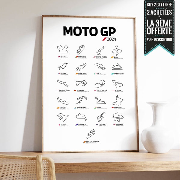 Affiche - Calendrier MOTO GP 2024