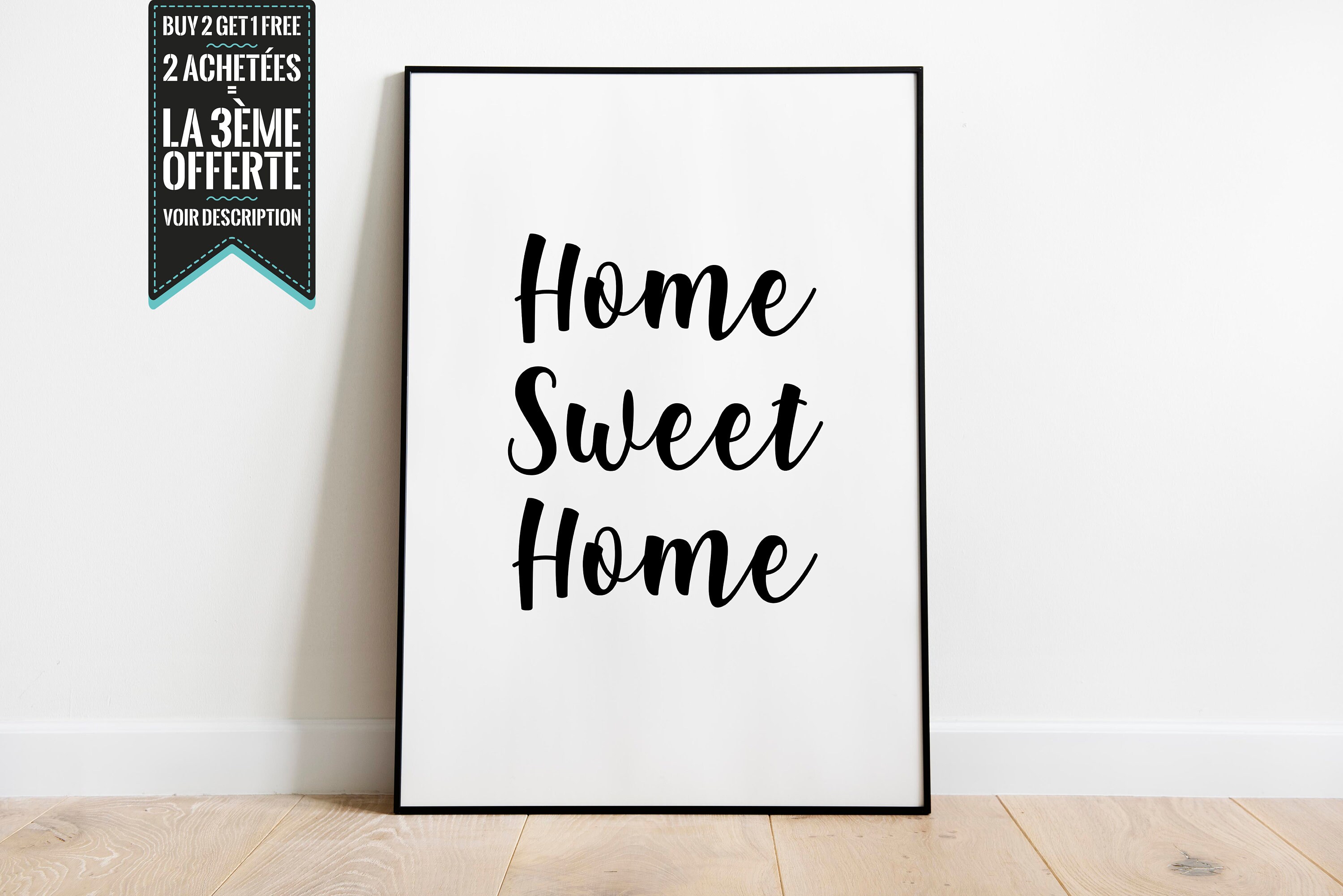 Affiche Décorative Minimaliste - Home Sweet Home