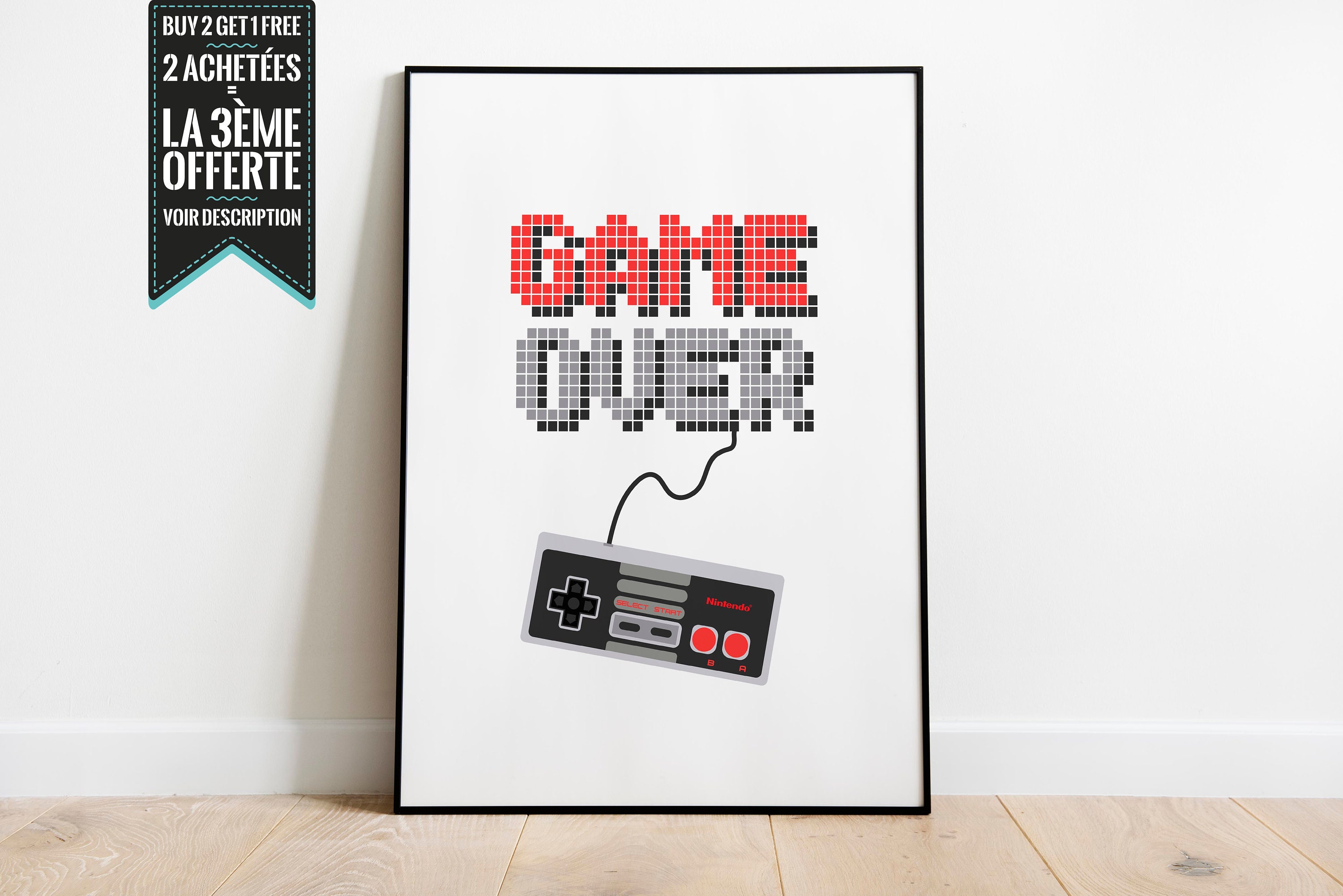 Affiche Décorative/Poster Gaming Game Over Nintendo Nes