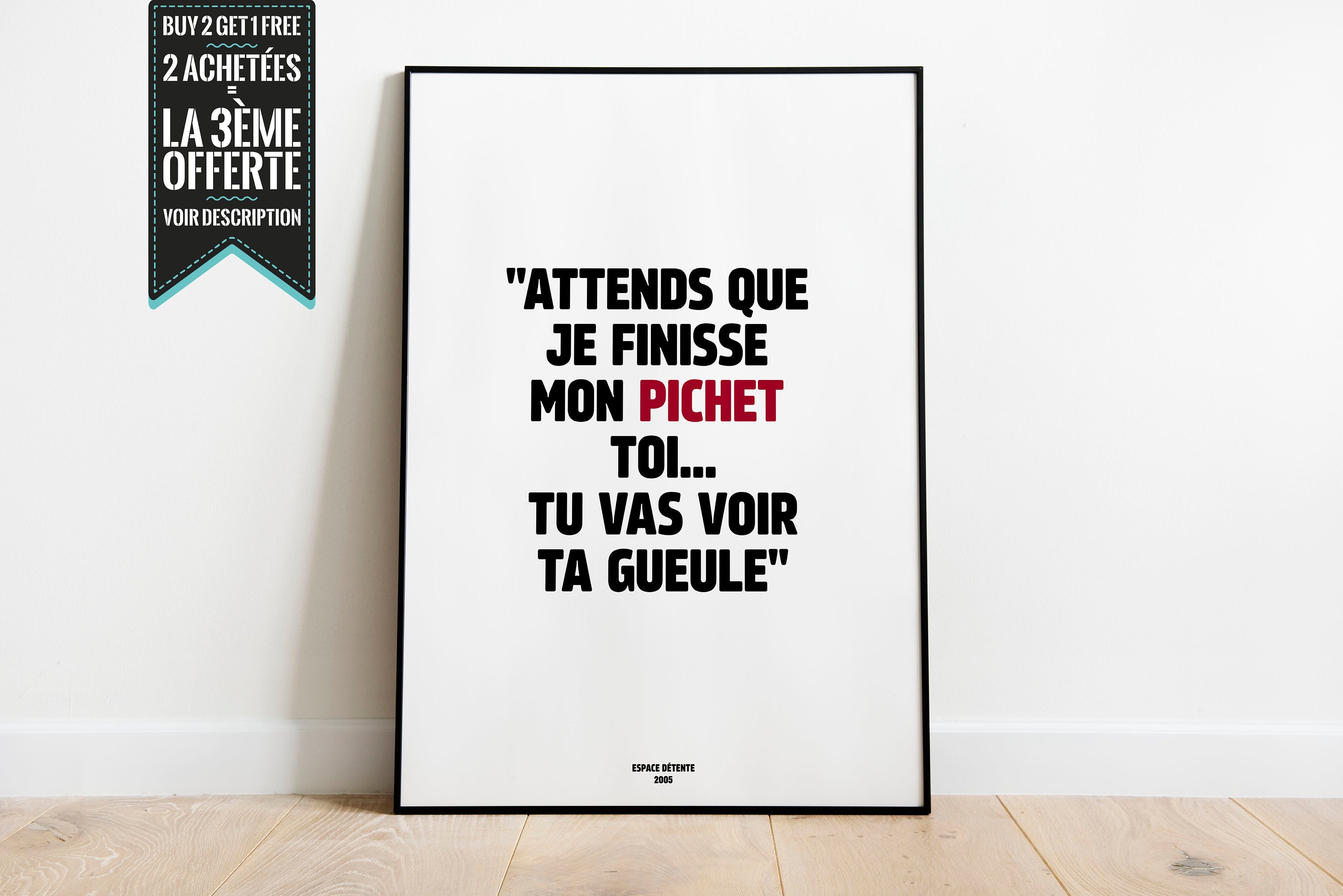 Affiche Décorative - Espace Detente Caméra Café, Réplique de Film