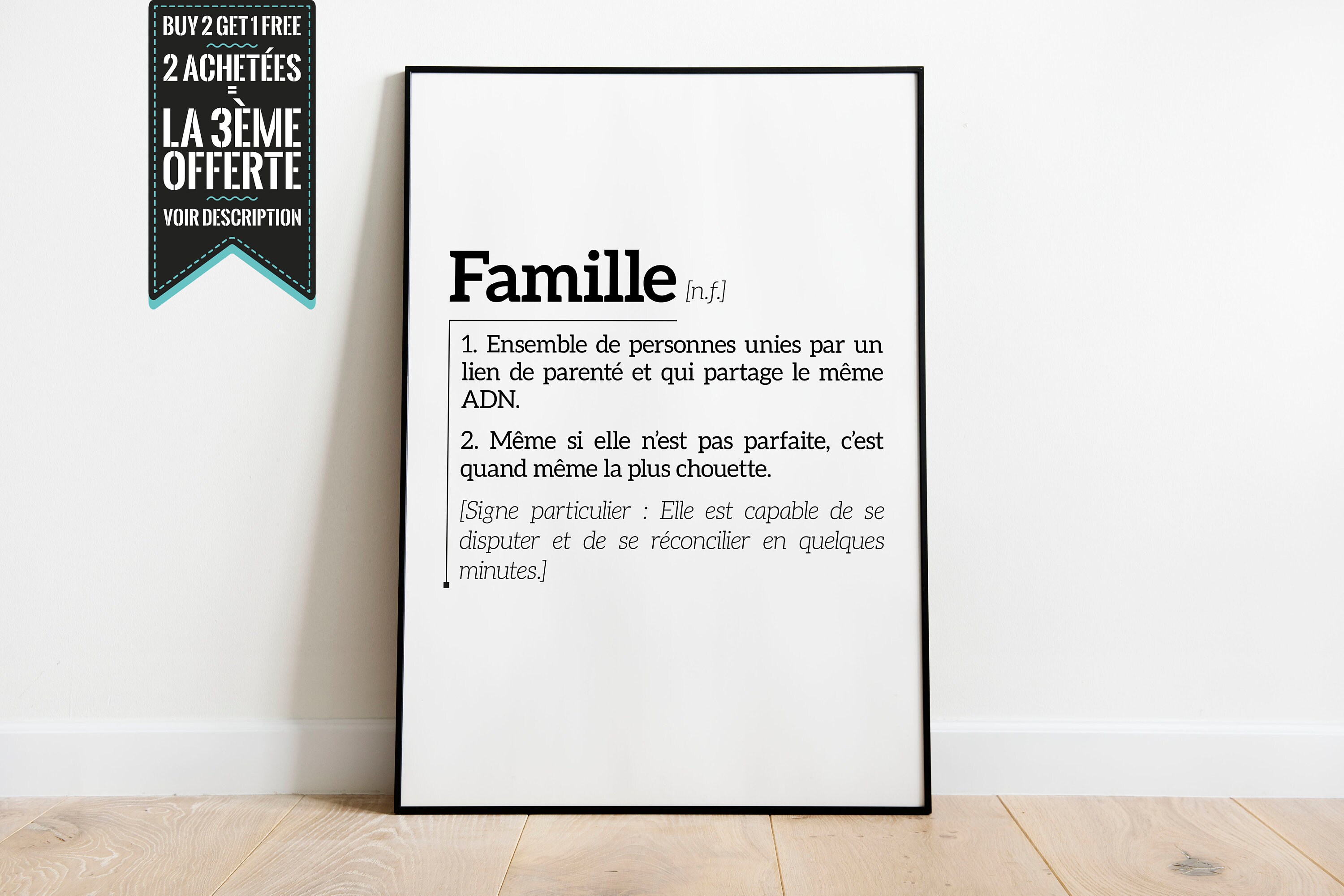 Affiche Décorative - Définition Famille