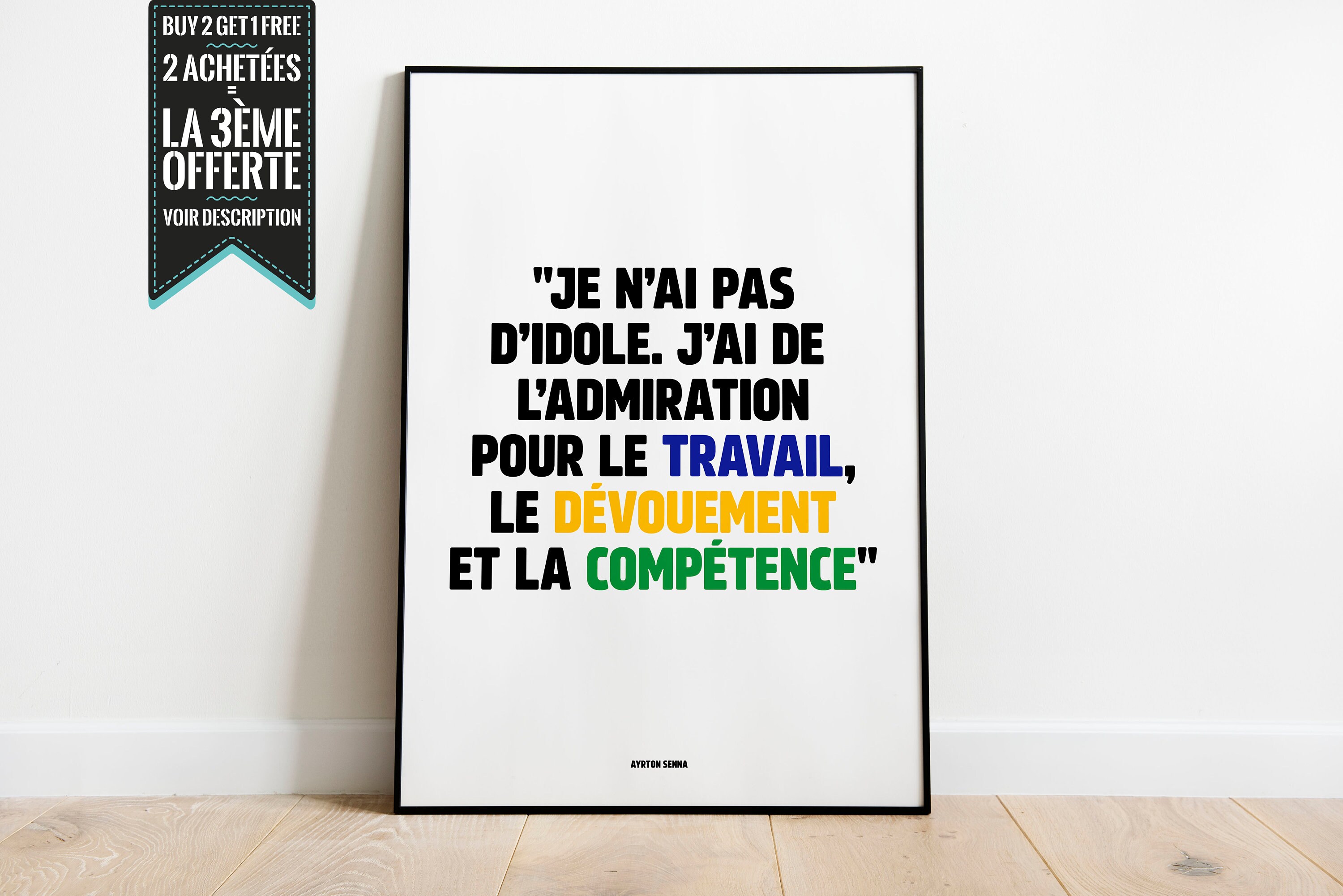 Affiche Décorative - Citation Ayrton Senna | Formule 1