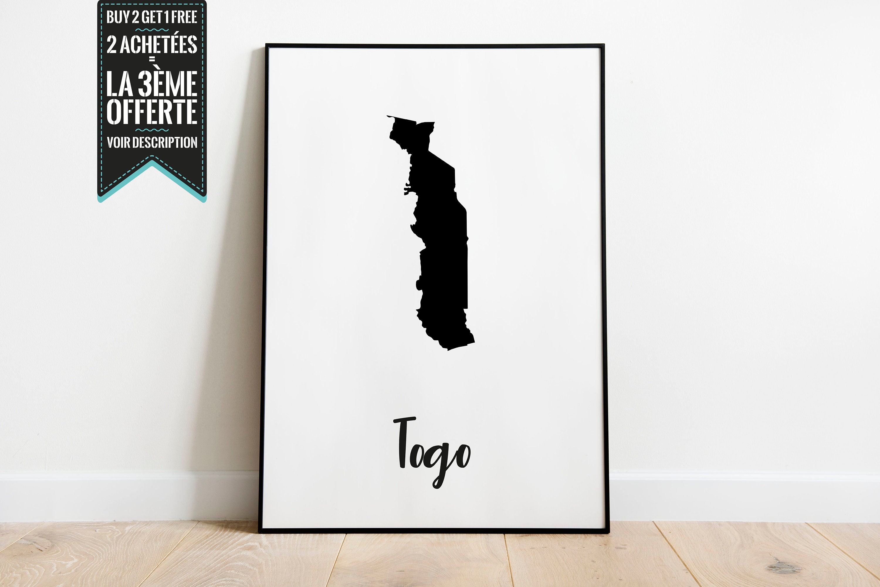 Affiche Décorative - Carte Du Togo