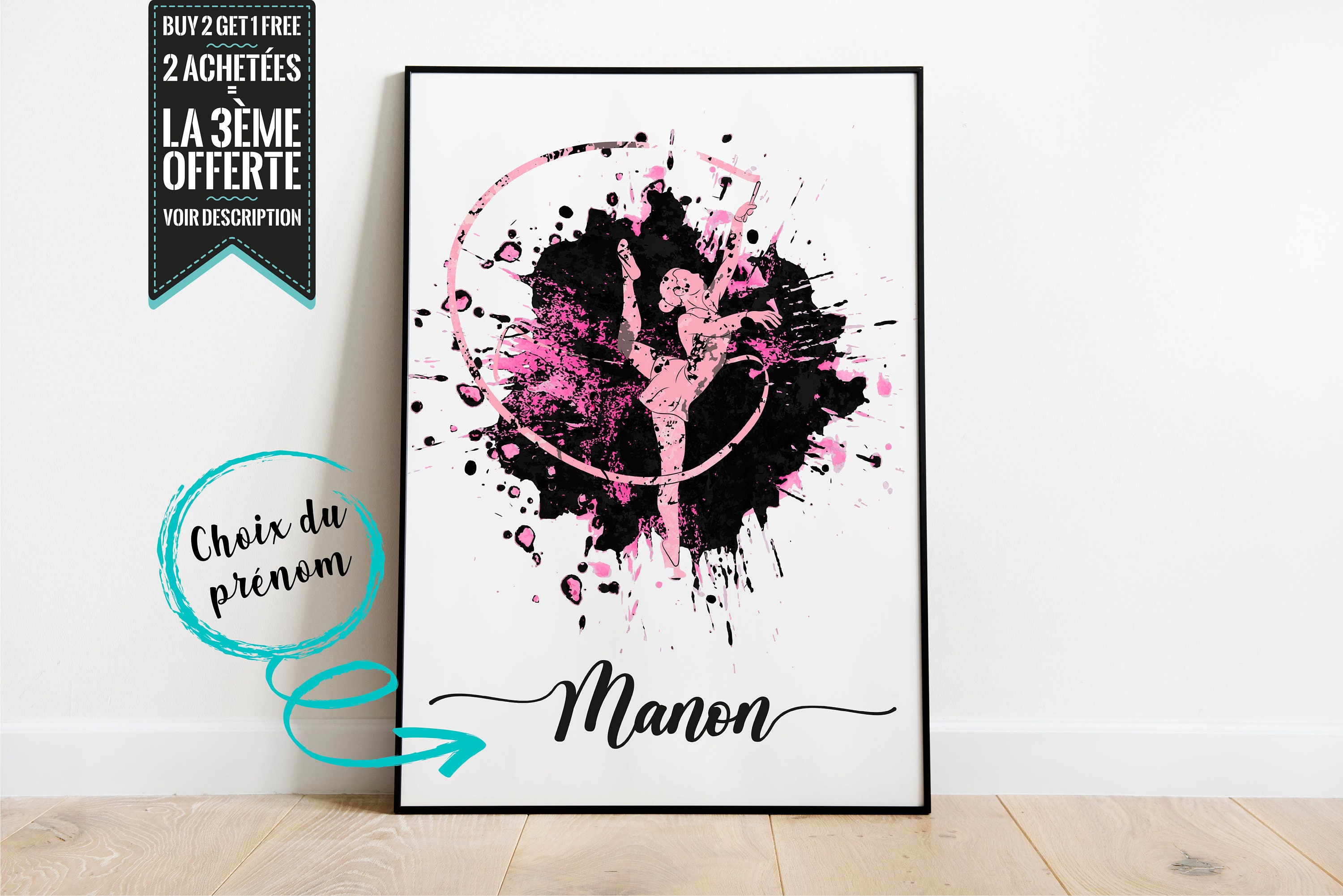 Affiche Décorative à Personnaliser - Gym avec Prénom