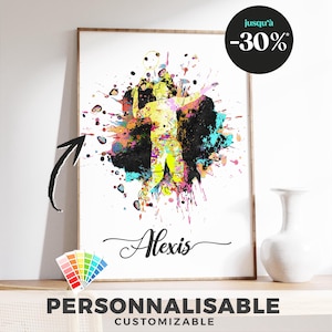Poster BADMINTON (ragazzo) da PERSONALIZZARE / Sport / Sportivo / Regalo personalizzato / Idea regalo / Arte della parete / Compleanno / Natale