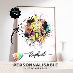 Customizable Judo Poster, Original Gift Idea image 1