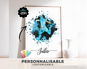 Personlig fotbollsaffisch (pojke), originell presentidé