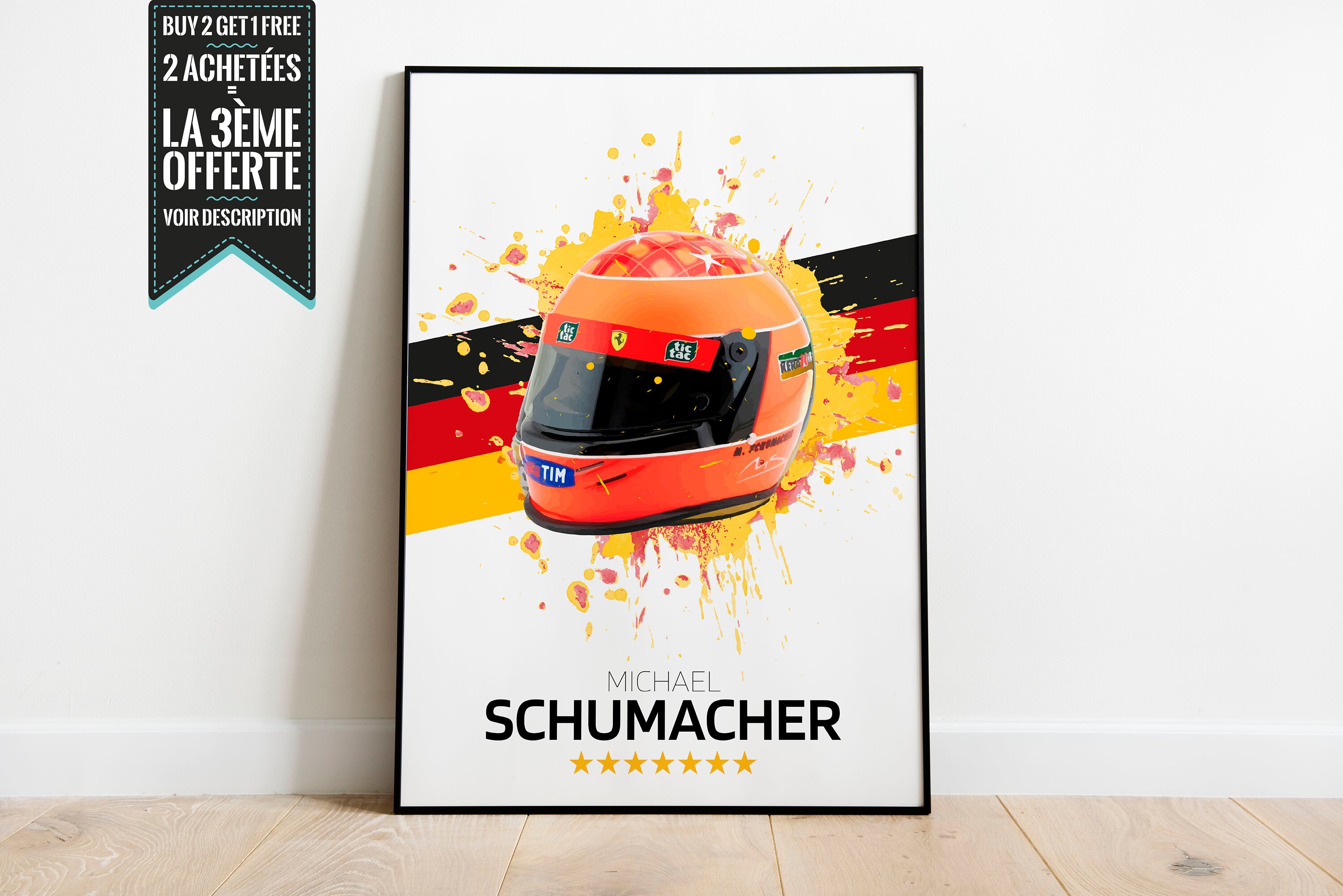Affiche Décorative - F1 Casque Michael Schumacher