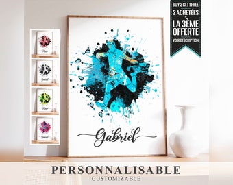 Affiche A PERSONNALISER - Football (Garçon) avec prénom