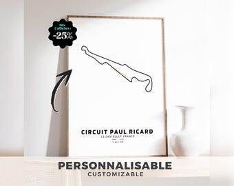 Paul Ricard Circuit Poster - Minimalistische Illustration des Großen Preises von Frankreich