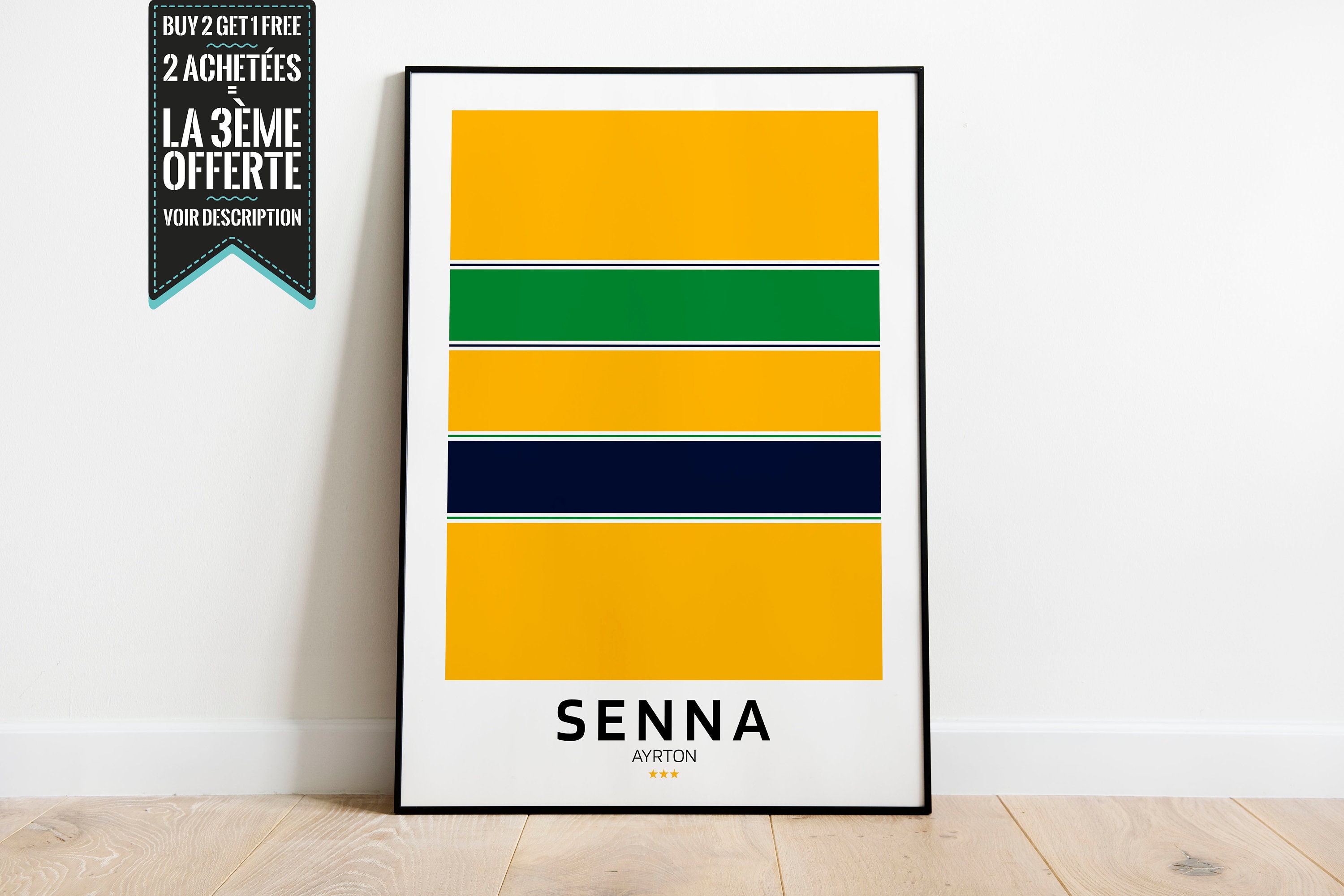 Affiche Décorative Minimaliste - Ayrton Senna